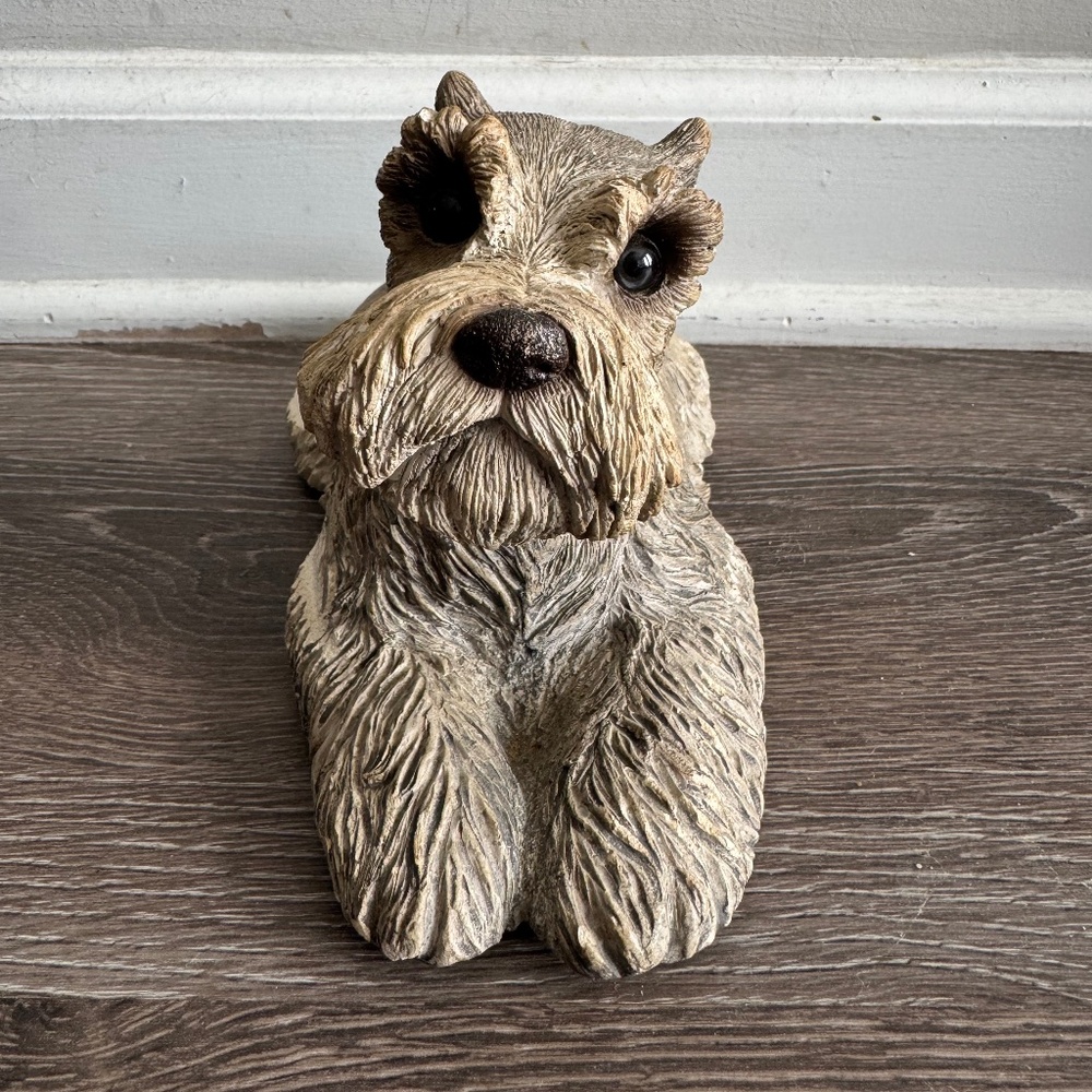 Vintage Sandicast Schnauzer Statue